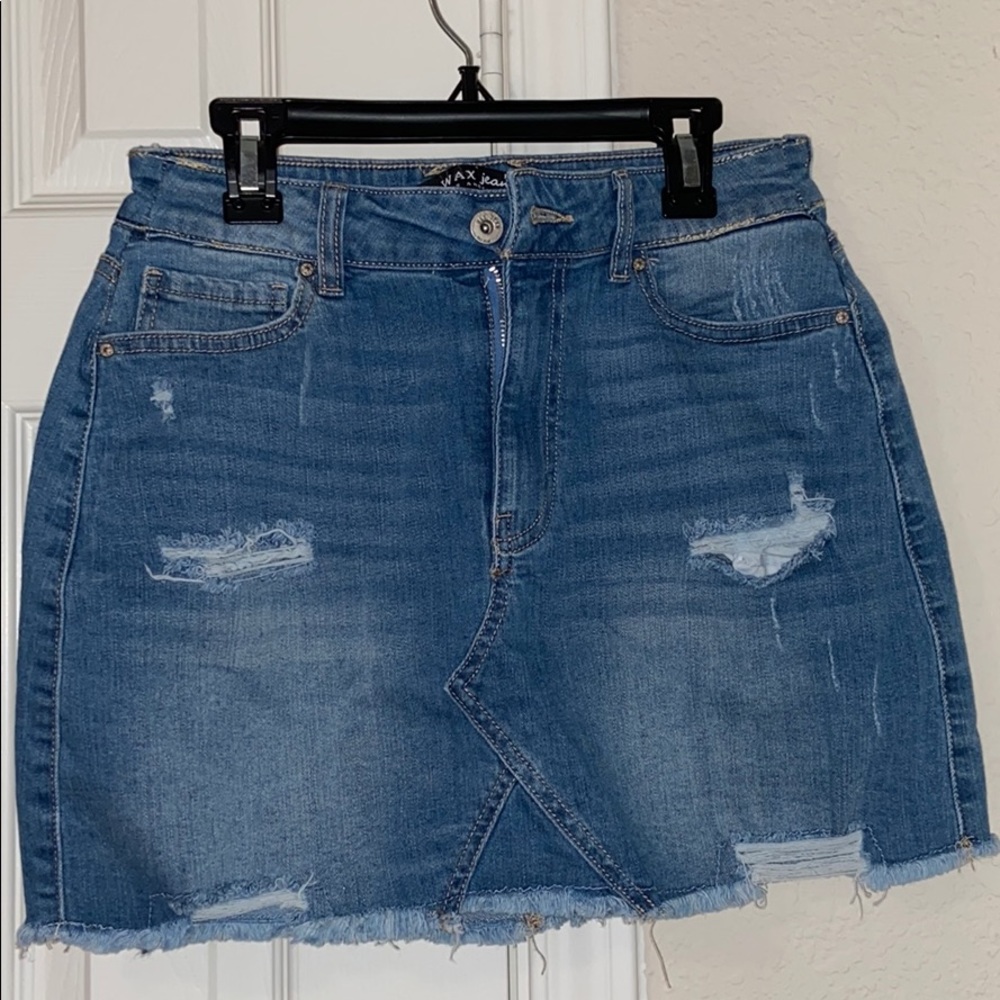 Light/ dark denim skirt